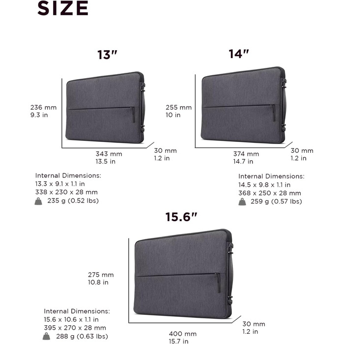 Сумка 14-дюймовий чохол для ноутбука Urban Sleeve (водовідштовхувальний), працює з Chromebook (WWCB), сірий, 14-дюймовий 14-дюймов