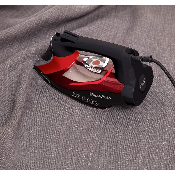 Парова праска Russell Hobbs оптимальна температура для всіх тканин One-Perfect-Temperature (2600 Вт, додатковий паровий удар 210 г