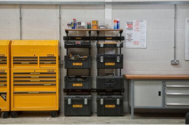 Настінна полиця Dewalt ToughSystem DWST1-75694 (для безпечного зберігання DeWalt Tough Boxes на стіні можна використовувати власні полиці, максимальна вага однієї переноски 40 кг, повна полиця макс. 200 кг) Односпальне ліжко