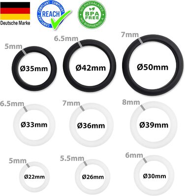 Набір анальних пробок Belmalia, силікон, 3 розміри Ø30/35/45 мм, рожевий/фіолетовий/чорний