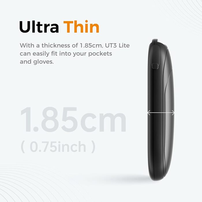 Електричні грілки для рук OCOOPA, 2 шт. з магнітною основою, портативний підігрів, 5000 мАг, 3 рівні нагріву, компактні для рукавичок, кишенькові, зимові предмети першої необхідності, подарунки-заповнювачі адвент-календаря для чоловіків та жінок, чорні