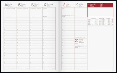 Книжковий календар Model Manager Calendar TM (2025), 2 сторінки 1 тиждень, 205 260 мм, 168 сторінок, пластикова обкладинка Reflection, сіра