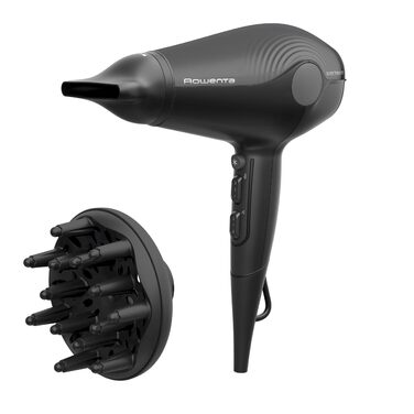 Фен для волосся Rowenta UltraSilence CV6430F0 надтихий, 2100 Вт, іонізація, компактний та легкий дифузор
