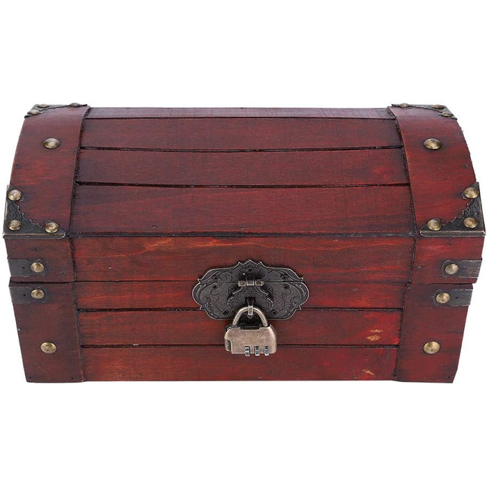 Виготовлена вручну вінтажна дерев&39яна скринька для зберігання колекцій предметів мистецтва та ремесел. Вишукана скринька для ювелірних виробів для домашнього декору (невеликий кодовий замок).