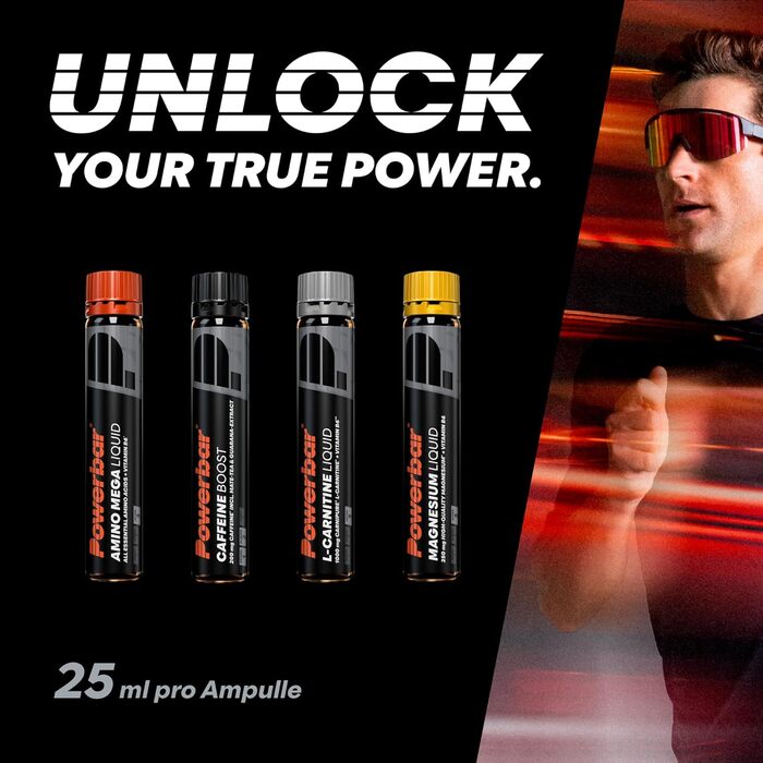 Гідролізат сироваткового протеїну та вільні амінокислоти Powerbar Amino Mega Liquid, 20 ампул x 25 мл