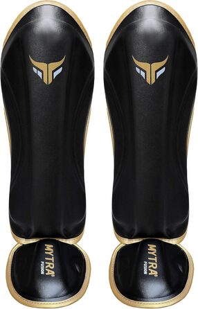 Дитячі щитки для гомілок Mytra Fusion для кікбоксингу, накладки на гомілки для ММА, муай-тай, бойових мистецтв, кікбоксингу, тренувань, чорні XS