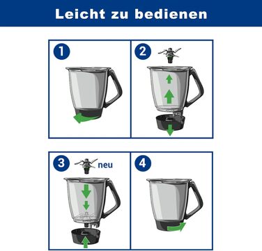 Ніж HAPPOW сумісний з Vorwerk Thermomix TM5 і TM6, заміна ножа на 4 леза, ніж блендера ультрагострий з нержавіючої сталі, в т.ч. 1 щітка для чищення, аксесуари для запасних частин ножа для вашого кухонного комбайна