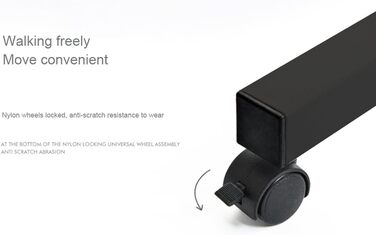 Стіл/підставка для ноутбука sogesfurniture з регульованою висотою, мобільний бічний столик/столик для догляду за ліжком та диваном, 60 x 40 x 71-90 см, чорний 051-60BK-BH 60*40 см чорний