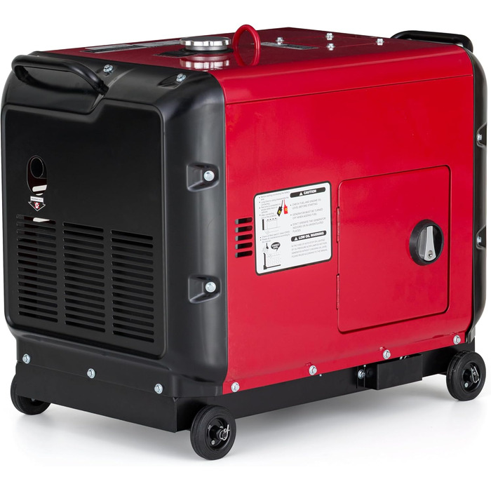 Дизельний генератор Hahn & Sohn HDE 9300SS3 - максимальна потужність 9,3 кВА Електричний стартер, AVR, генератор для будівельних майданчиків, будинків, садів, 70 дБ - аварійний генератор, дизельний генератор, 230 В 6,5 кВт дизель