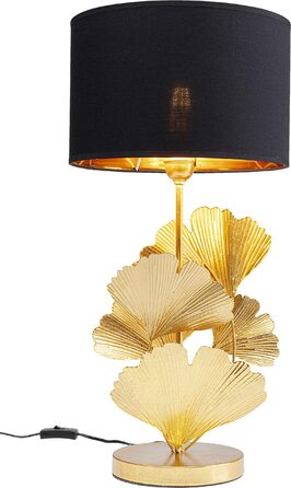 Настільна лампа Kare Design Flores Gold у формі листя гінкго, сталевий каркас, декоративний світильник для спальні або робочого столу, без лампочки, 62x30x30 см (В/Ш/Г)