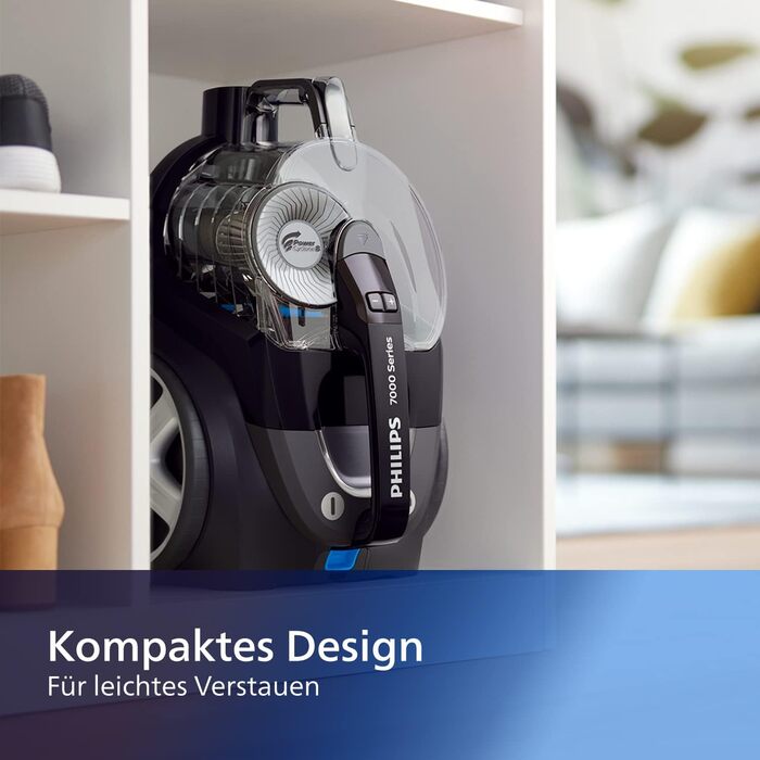 Пилосос без мішка PHILIPS серії 7000 - пилосос 900 Вт з фільтром Allergy H13 та насадкою TriActive (FC9741/09) 2,0 л