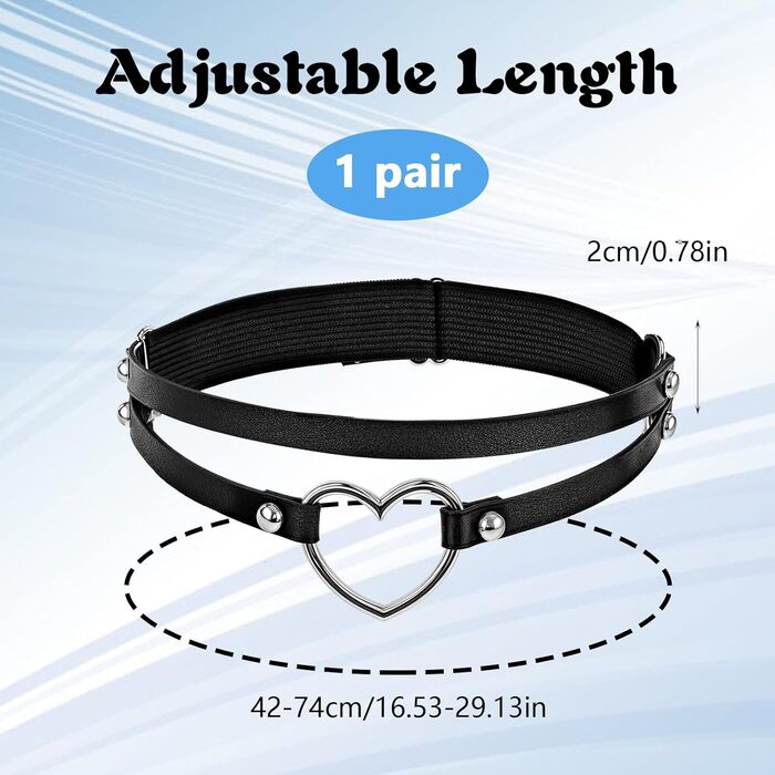 Жіночі подвійні пояси-стрепи, PU‑шкіра, регульовані, 2 шт.