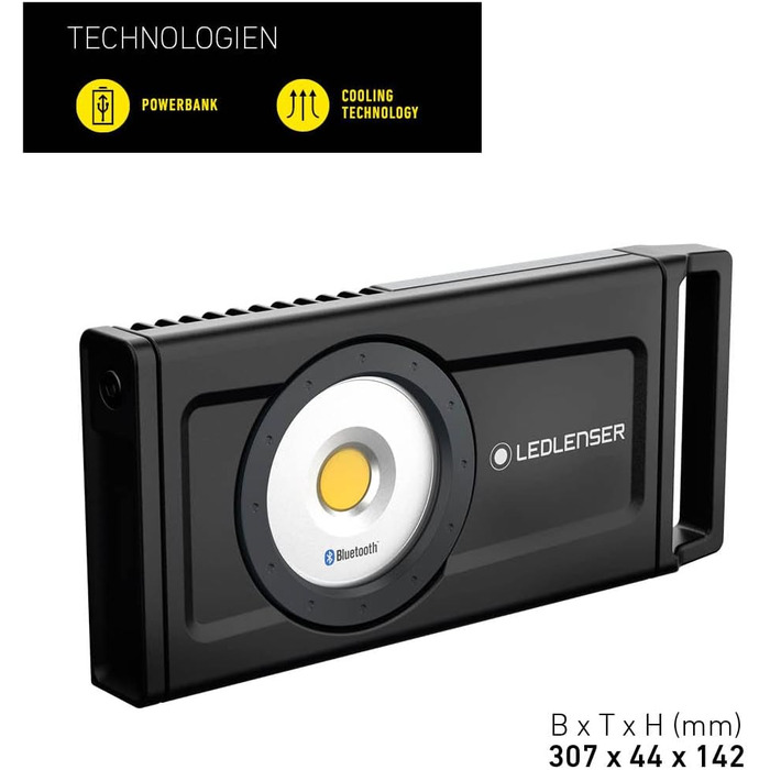 Музичний світлодіодний прожектор з Bluetooth чорний Ledlenser