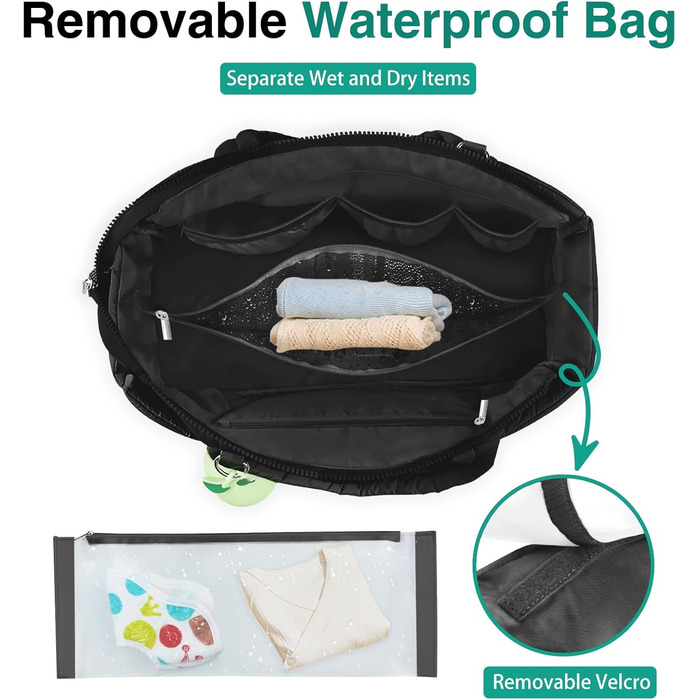 Підгузник унісекс з соскою чохол-1 пеленальна сумка Cosody Mommy Bag чорний