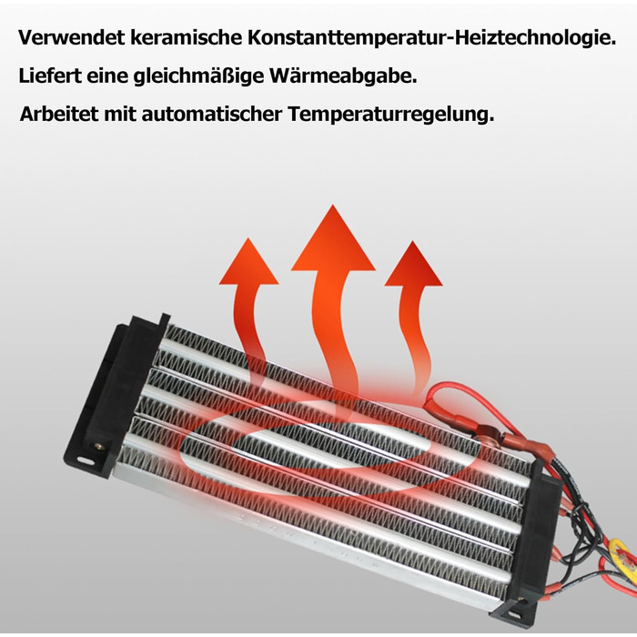 Вентилятор PTC обігрівача 220 В 1500 Вт Керамічний повітряний обігрівач PTC, нагрівач PTC, електроізольований керамічний термостат, високопродуктивний нагрівальний елемент PTC 186 мм, PTCYADU