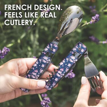 Багатофункціональні столові прибори Akinod 13х25, алюміній, синє дзеркальне покриття