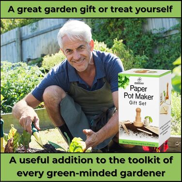 Набір для виготовлення паперових горщиків для садівництва - Все, що потрібно, щоб зробити власні біорозкладні горщики для рослин та розсади зі старих газет та посадити рослини