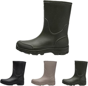 Універсальні чоловічі водні черевики, нековзні, пара вуличних дощовиків, жіночі чоботи на платформі, гумові чоботи, суцільний колір, садові легкі водонепроникні чоботи-ковзанки, 38 EU зеленого кольору