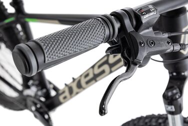 Гірський велосипед Axess Brash MTB Hardtail 16-швидкісна передача Гідравлічні дискові гальма, матово-чорний, 23 дюйми
