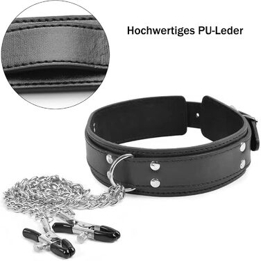 Набір BDSMYEE для стимуляції грудей та клітора, регульовані магнітні кліпси для сосків з шкіряною ланцюжковою підвіскою