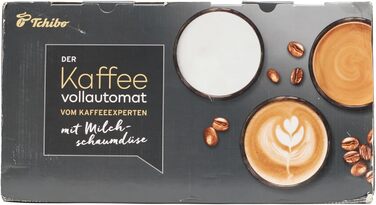 Повністю автоматична кавоварка Tchibo Esperto Latte з функцією спінювання молока для кавової пінки, еспресо та молочних делікатесів, антрацит