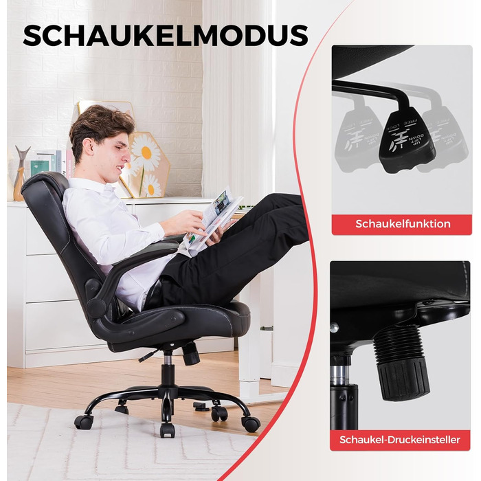 Ігрове крісло GTPLAYER з відкидними підлокітниками, крісло для відеоігор з функцією гойдання, ергономічне комп&39ютерне крісло з губкою високої щільності та регулюванням висоти (сіре)