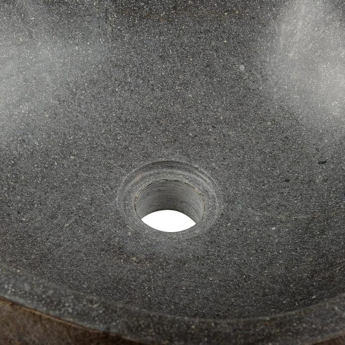 Ручний умивальник з натурального вулканічного каменю Андезит — 30 × (7–8) × 30 см, 9,5 кг