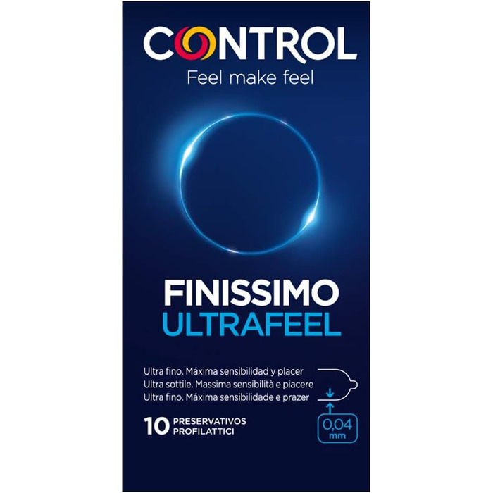 Презервативи Control Ultrafeel. Набір з 10 ультратонких презервативів, максимальна чутливість, змащені, безпечніший секс. Насолоджуйтесь ідеально підібраними презервативами для безпечних стосунків.