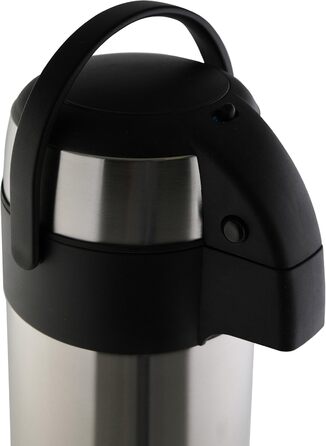 Аеропот Axentia сріблястого кольору, помповий горщик з нержавіючої сталі, об&39єм приблизно 5 л, 19 x 19 x 45 см, одинарний