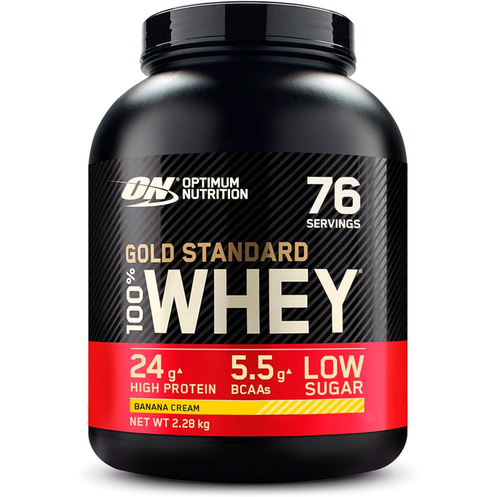 Протеїновий порошок Optimum Nutrition Gold Standard 100, Банановий крем, 2,28 кг