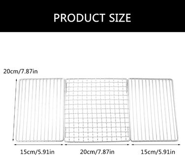 Компактна складна сітка для гриля, складна гриль-піч, кемпінг на свіжому повітрі, нержавіюча сталь, риба, нержавіюча сталь