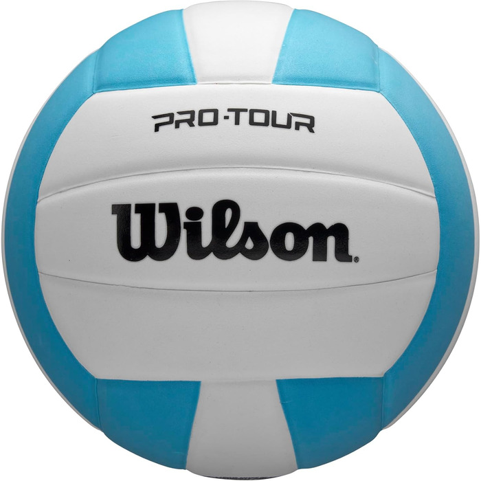 Волейбольний м'яч WILSON Pro Tour для приміщень, Змагальний, Синтетична шкіра, Прострочка V-Tec, Офіційний розмір, Світло-блакитний/Білий