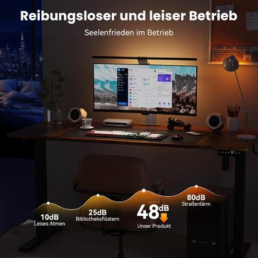 Стіл з регульованою висотою, електричний комп&39ютерний стіл 120 x 60 см, стіл для роботи сидячи та стоячи з 4 положеннями пам&39яті, стіл для роботи стоячи з 2 гачками та з&39єднувальною пластиною, рустикальний коричневий