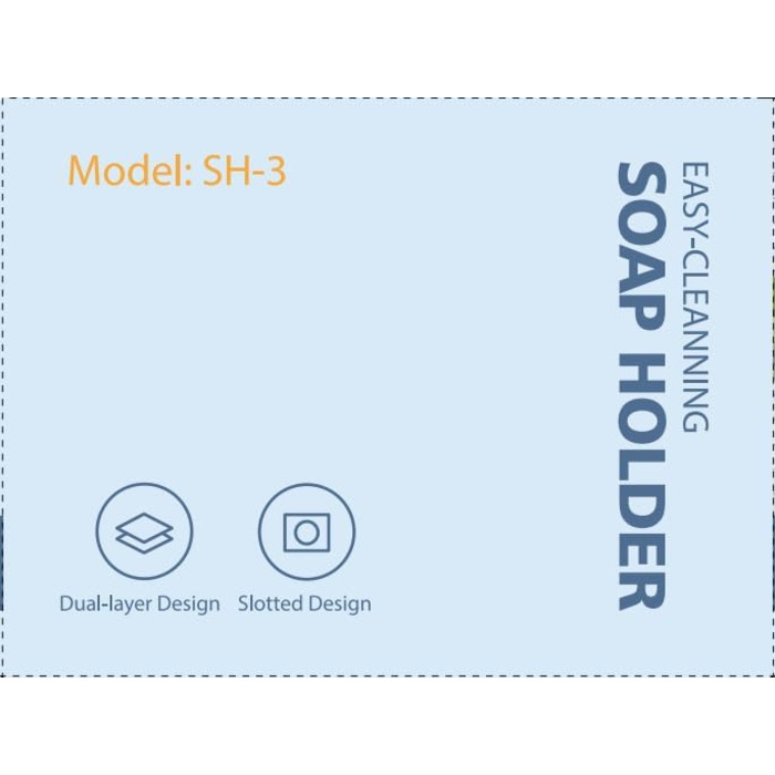 Мильниця з 3 комплектів зі зливною мильницею, захистом для мила, легким очищенням, запобігає утворенню каламуті для душу, ванної к