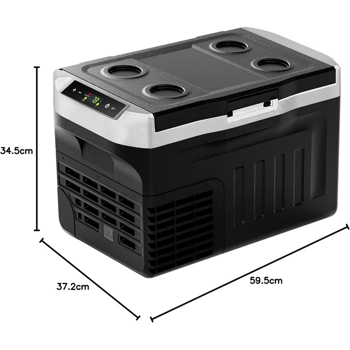 Компресорний холодильник EUHOMY 21 л -2020, 12 В автомобільний холодильник, портативна морозильна камера 12/24 В постійного струму 220-240 В змінного струму, з керуванням за допомогою застосунку для кемпінгу, подорожей, вантажівки, дому