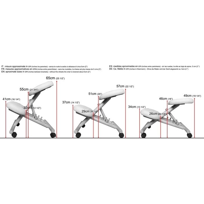 Ергономічне крісло Cinius Ортопедичне крісло для коліна Комп&39ютерне крісло для коліна Тканина Чорного кольору