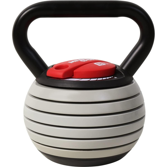 Регульована гиря Miweba Sports KB300 (3.4-18.0 кг), світло-сіра