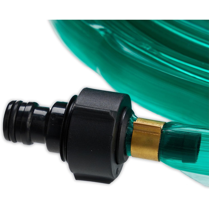 Шланг для поливу Relaxdays, 20 м, для грядок та живоплотів, плоский, готовий до підключення, з розпилювачем, зелений