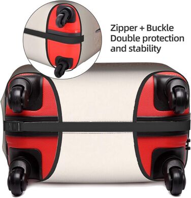 Валіза для подорожей, пилонепроникна, з блискітками, захист багажу, біла, XL