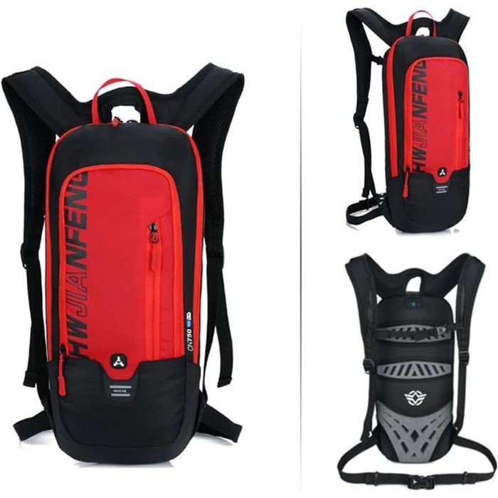 Велосипедний рюкзак, Малий / Ультралегкий, Водонепроникний, Текстиль, Червоний