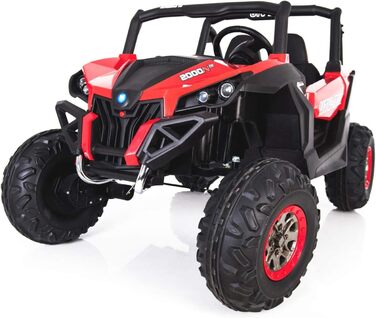 Дитячий електромобіль 12В 2-місний, NEW RSX електричний баггі для дітей, червоний, з пультом дистанційного керування 2,4 ГГц, 36 м