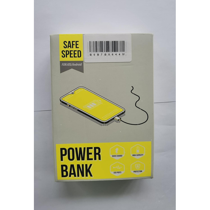 Зовнішній акумулятор для мобільного телефону Power Bank 26800mAh 22.5W PD20W швидка зарядка Powerbank USB C зі світлодіодним дисплеєм 3 виходи і 2 входи Портативний зарядний пристрій для смартфонів