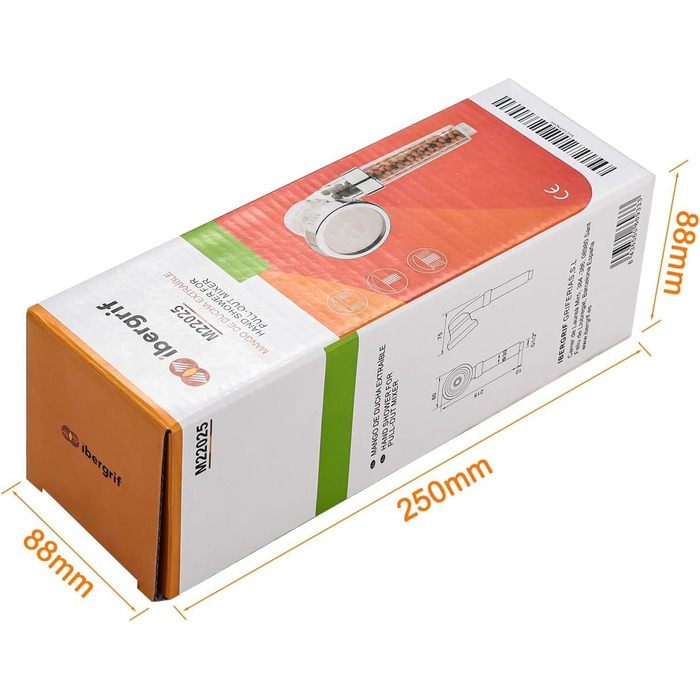 Душова лійка з фільтром Економна ручна душова лійка високого тиску з 3 режимами струменя, 3-шаровою фільтрацією від хлору, бактерій та вапняного нальоту, функцією анти-накип, хром Для жорсткої води, M22025 Срібло