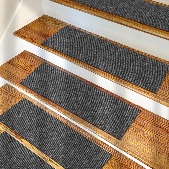 Сучасні килимки для сходів, комплект з 5 шт. , 20x70 см Килимки для сходів у приміщенні, 5 шт. , самоклеючі Захист сходів, килимове покриття для сходів у приміщенні для дітей та людей похилого віку