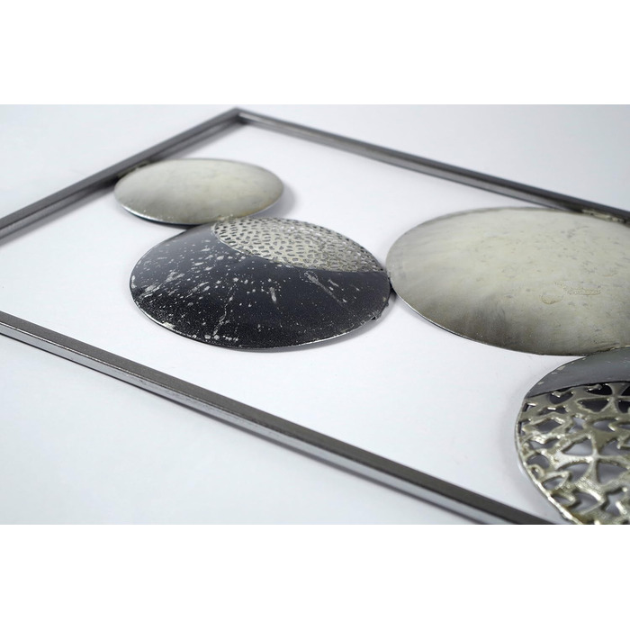 Фотошпалери для стін Kobolo настінні металеві картини - ШМАТКИ - метал - білий сірий сріблястий - 389