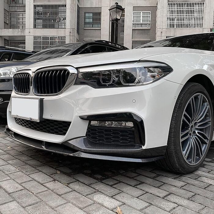 Автомобільний передній спойлер для BMW 5 Series G30 M Sport 2018 2019 2020, Спойлер переднього бампера, Дифузор для губного спліттера, Аксесуари для переднього губного обважування автомобіля, Зовнішній вигляд з вуглецевого волокна Звичайний вигляд з вугле