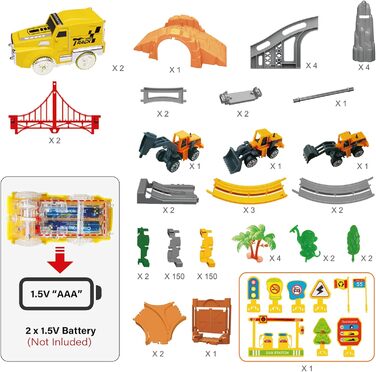 И гоночна траса іграшка від 3 4 5 6 років дитячий автомобіль гоночна траса шосе залізниця 2 електричні гоночні автомобілі гнучкі 3