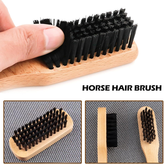 Набір для чищення взуття Vegena, набір для догляду за взуттям із 12 предметів для подорожей - із щітками для взуття, кремом для взуття, серветкою для полірування, ріжком для взуття, губкою, набором для догляду за взуттям та кремом для шкіряного взуття