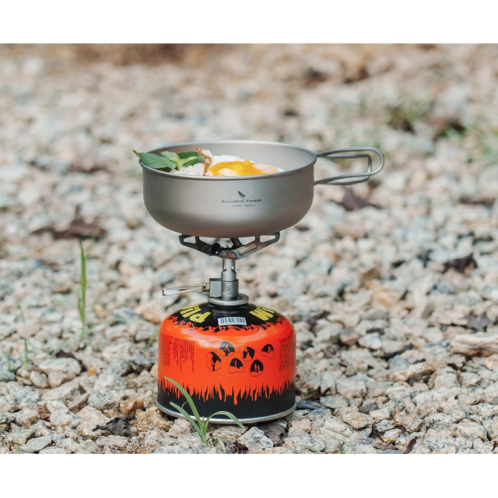Набір з 3 титанових чаш для кемпінгу та пікніка Boundless Voyage Outdoor Ultralight, титанова каструля