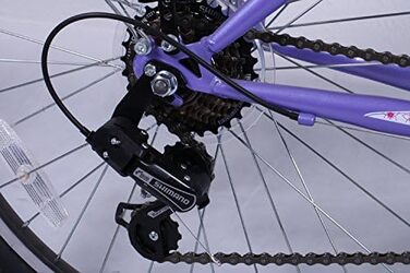 Велосипед Talson 24 дюйми, 21 швидкість з підсвічуванням, фіолетово-білий